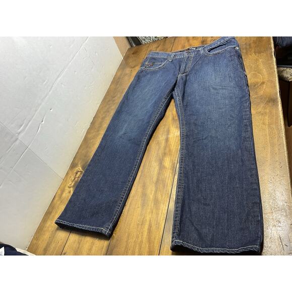 Ariat Work FR M4 Low Rise Boot Cut Denim Jeans Size Men's 38/30 - Picture 1 of 12